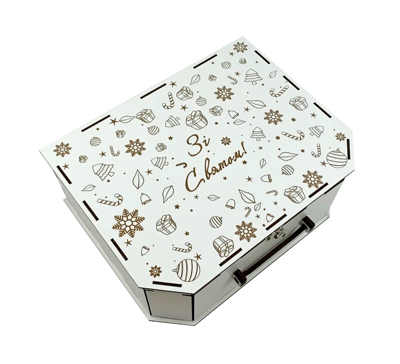 Новорічний подарунок в упаковці з дерева RETAIL HOLDING №10 1500 г. (Стандарт)